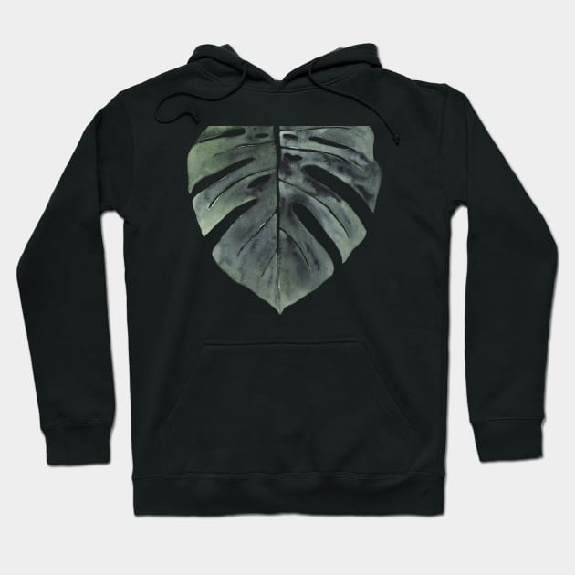 Monstera Half Leaf 6 Hoodie by gusstvaraonica